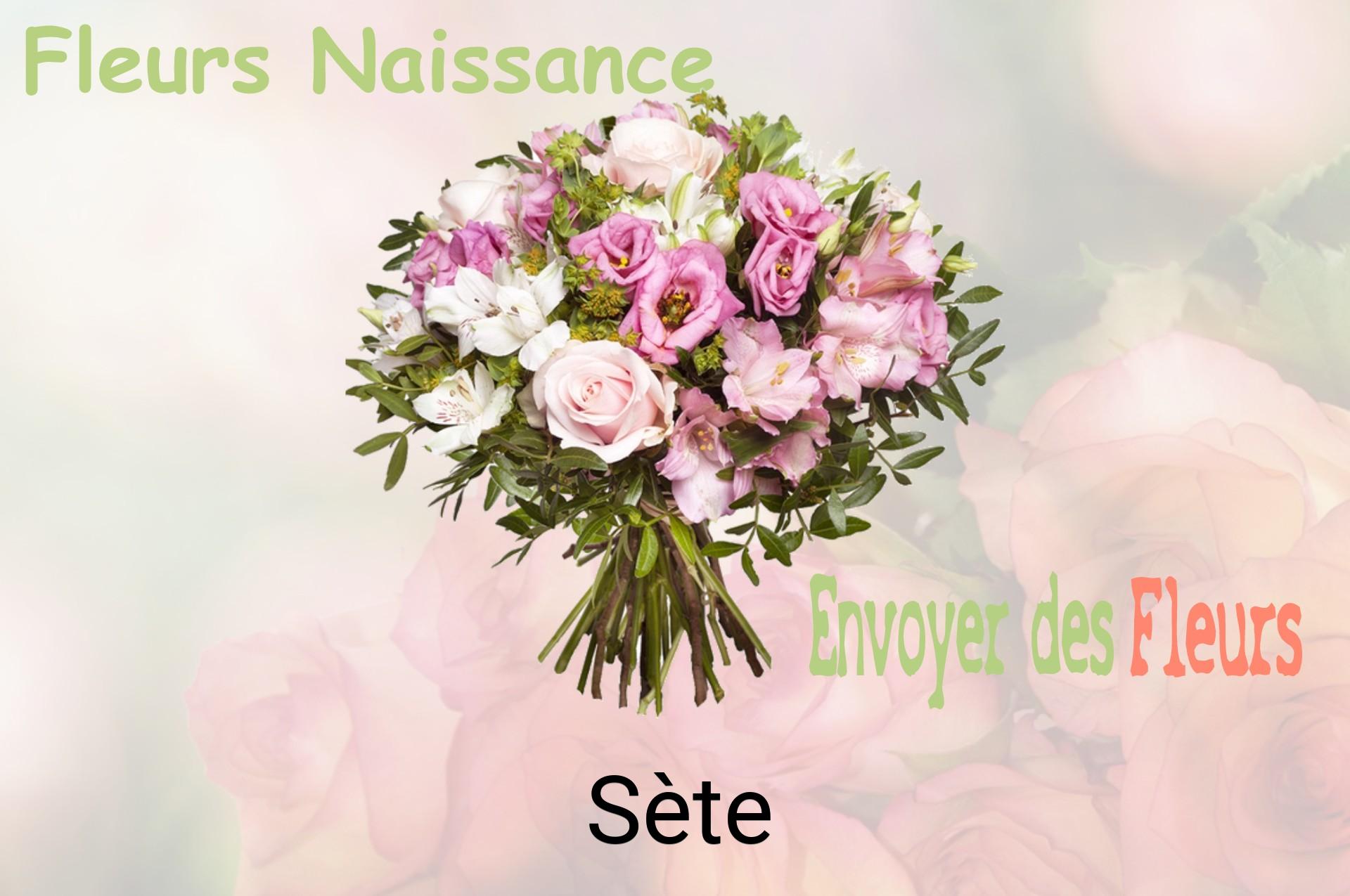 Bouquet de fleurs de naissance livré à Sète